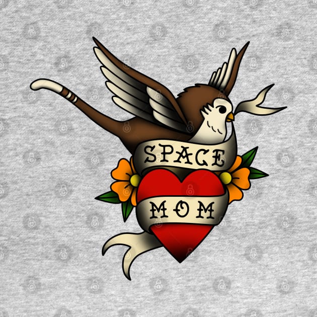 Space Mom Space Bird Tattoo by Miss Upsetter Designs
